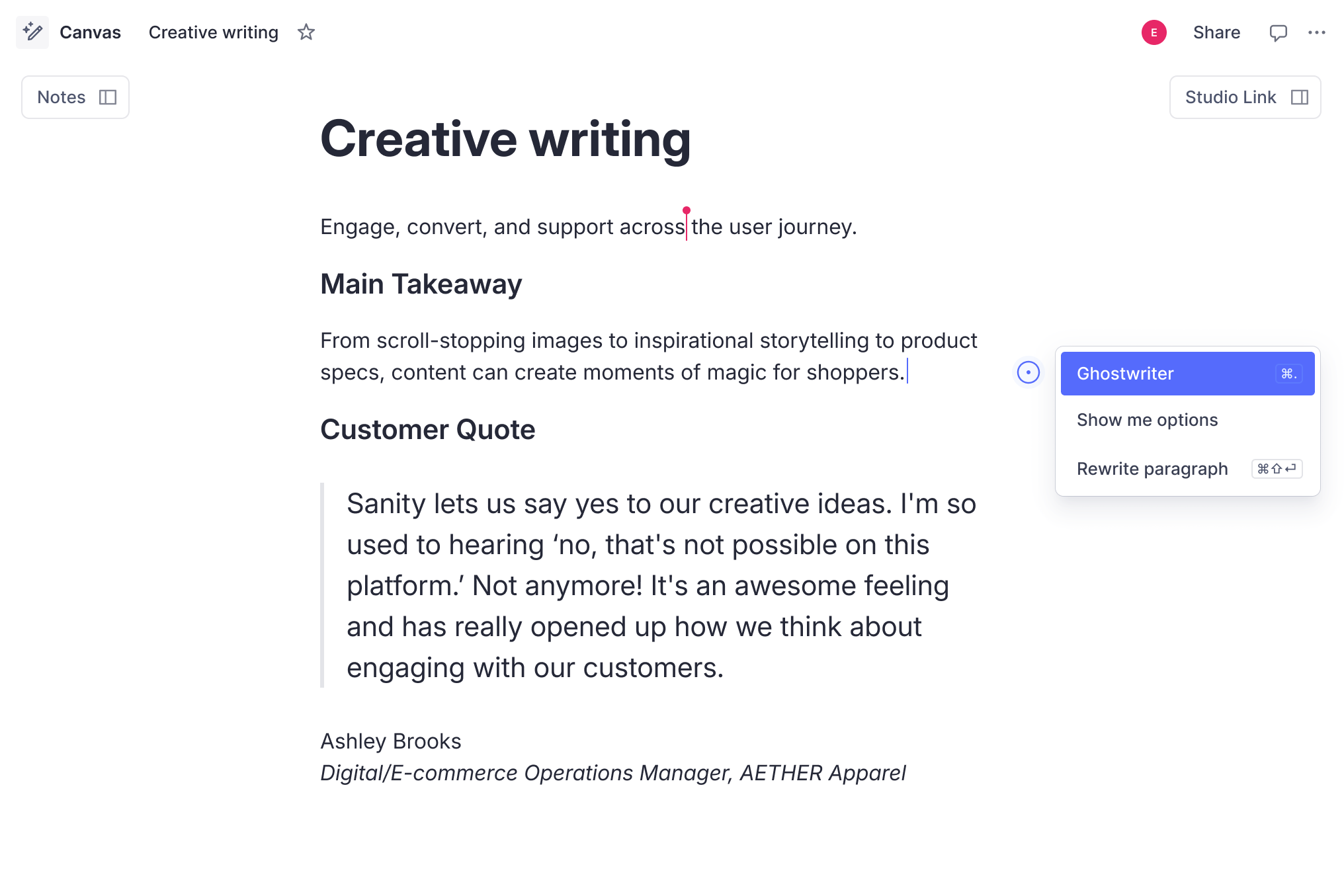 canvas writing tool